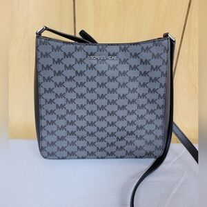 Michael Kors Black and Gray Signature Crossbody